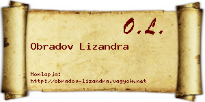 Obradov Lizandra névjegykártya
